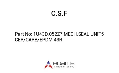 1U43D.052Z7 MECH.SEAL UNIT5 CER/CARB/EPDM 43R