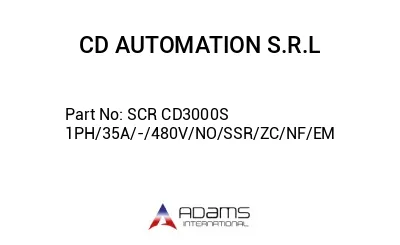SCR CD3000S 1PH/35A/-/480V/NO/SSR/ZC/NF/EM