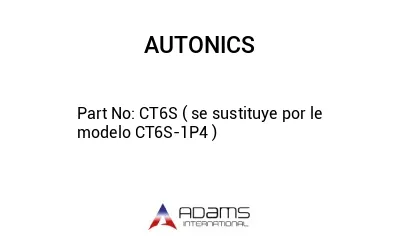 CT6S ( se sustituye por le modelo CT6S-1P4 )