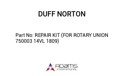 REPAIR KIT (FOR ROTARY UNION 750003 14VL 1809)