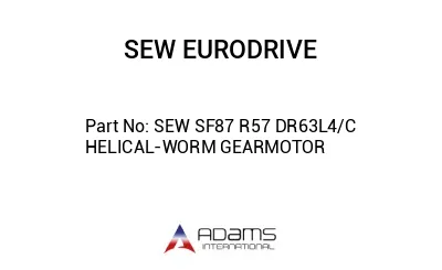 SEW SF87 R57 DR63L4/C HELICAL-WORM GEARMOTOR