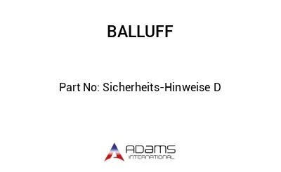 Sicherheits-Hinweise D									