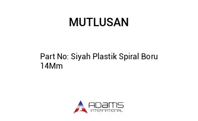 Siyah Plastik Spiral Boru 14Mm